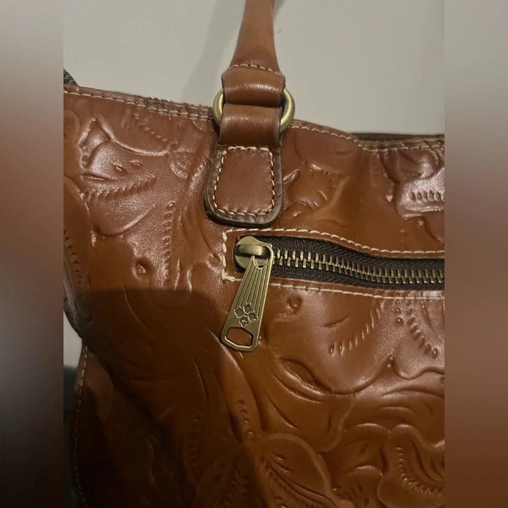 Patricia Nash Zancona Tooled Brown Leather Tote Reiti Wallet New With Tags $308